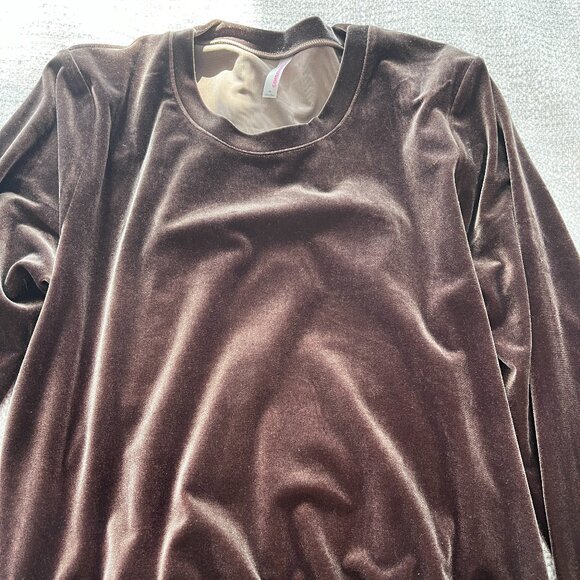 COMMANDO velvet crewneck sweatshirt in greige - Picture 4 of 8